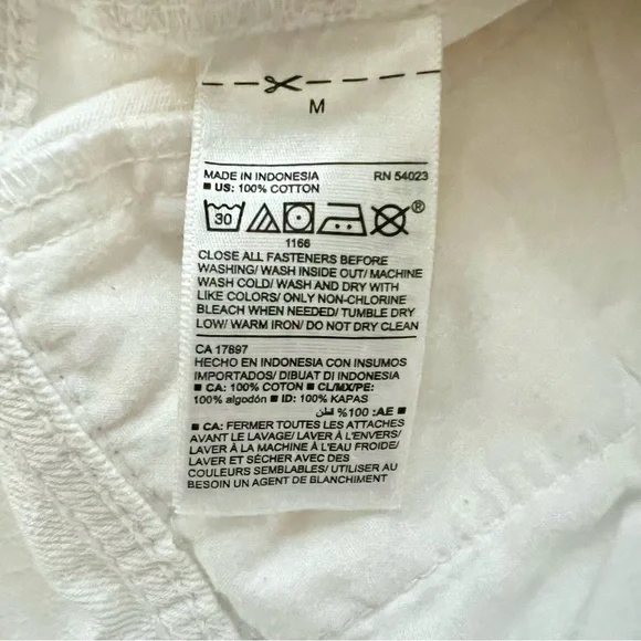 Old Navy White Distressed Button Up Denim Jean Jacket Women’s Size M - Picture 7 of 8